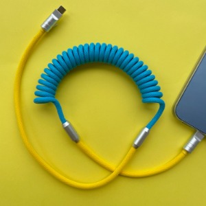 蘋果8pin高速充電彩色c型電纜充電線USB航空電纜